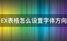 EX表格怎么设置字体方向 