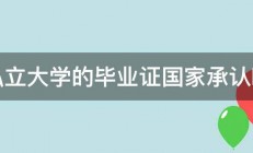 私立大学的毕业证国家承认吗 