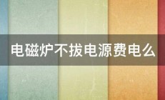 电磁炉不拔电源费电么 