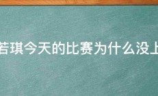 惠若琪今天的比赛为什么没上场 