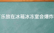 可乐放在冰箱冰冻室会爆炸吗 