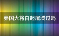 秦国大将白起屠城过吗 