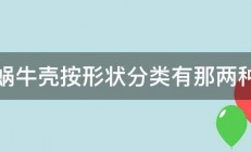 蜗牛壳按形状分类有那两种 