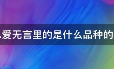 忠爱无言里的是什么品种的狗 