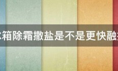 冰箱除霜撒盐是不是更快融掉 