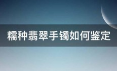 糯种翡翠手镯如何鉴定 