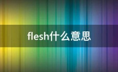 flesh什么意思 