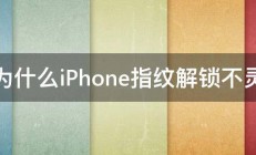 为什么iPhone指纹解锁不灵 