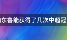 山东鲁能获得了几次中超冠军 