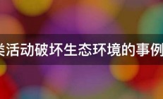 人类活动破坏生态环境的事例8个 