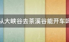 从大峡谷去茶溪谷能开车吗 