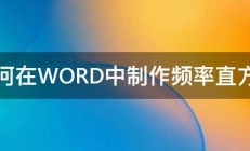 如何在WORD中制作频率直方图 