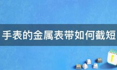 手表的金属表带如何截短 