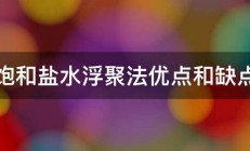 饱和盐水浮聚法优点和缺点 