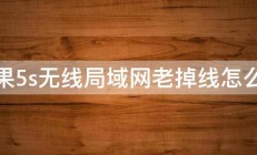 苹果5s无线局域网老掉线怎么办 