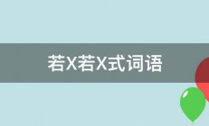 若X若X式词语 