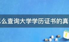 怎么查询大学学历证书的真伪 