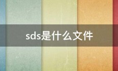 sds是什么文件 