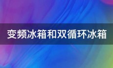 变频冰箱和双循环冰箱 