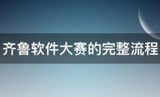 齐鲁软件大赛的完整流程 