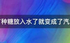 有种糖放入水了就变成了汽水 