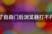 用了自由门后浏览器打不开了 