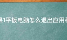 苹果1平板电脑怎么退出应用程序 