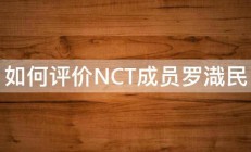 如何评价NCT成员罗渽民 