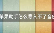 i苹果助手怎么导入不了音乐 