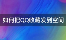 如何把QQ收藏发到空间 