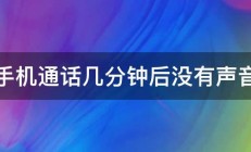 手机通话几分钟后没有声音 