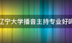 辽宁大学播音主持专业好吗 