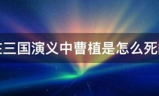 在三国演义中曹植是怎么死的 