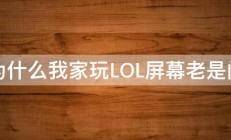 为什么我家玩LOL屏幕老是闪 