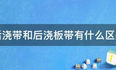 后浇带和后浇板带有什么区别 