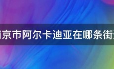 南京市阿尔卡迪亚在哪条街道 