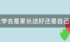 上大学去是家长送好还是自己去好 