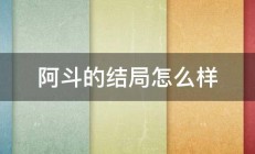 阿斗的结局怎么样 