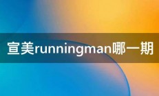 宣美runningman哪一期 