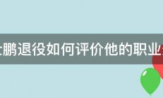 王仕鹏退役如何评价他的职业生涯 