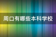 周口有哪些本科学校 