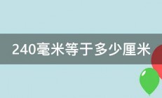 240毫米等于多少厘米 