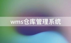 wms仓库管理系统 