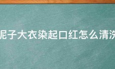 呢子大衣染起口红怎么清洗 