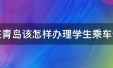 在青岛该怎样办理学生乘车卡 