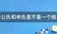 申公氏和申氏是不是一个姓氏 