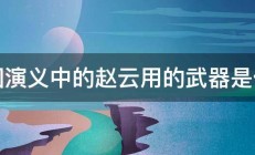 三国演义中的赵云用的武器是什么 