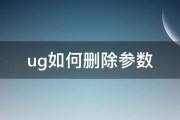 ug如何删除参数 