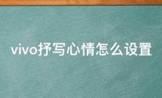 vivo抒写心情怎么设置 