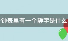 一个钟表里有一个静字是什么成语 